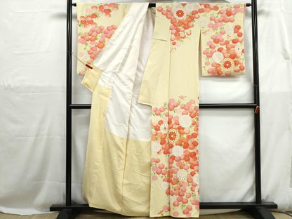 平和屋着物■訪問着　駒刺繍　菊尽くし　金彩　正絹　逸品　DABH1135qa