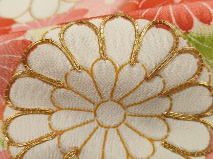 平和屋着物■訪問着　駒刺繍　菊尽くし　金彩　正絹　逸品　DABH1135qa