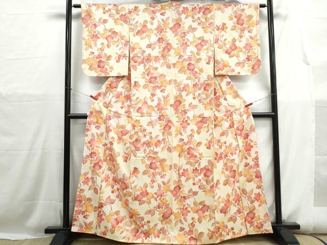 平和屋着物■上質な小紋　枝梅文　暈し染め　正絹　逸品　DABH1137qa