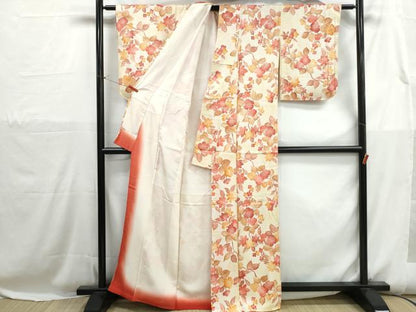 平和屋着物■上質な小紋　枝梅文　暈し染め　正絹　逸品　DABH1137qa