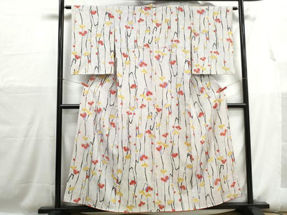 平和屋着物■上質な小紋　総絞り　枝梅文　正絹　逸品　DABH1141qa
