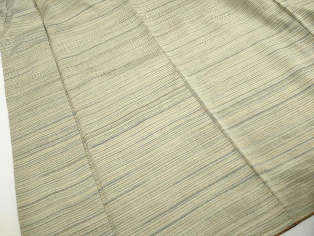 平和屋着物■上質な紬　横段文　正絹　逸品　DABH1143qa