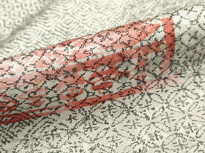平和屋着物■上質な小紋　横段花文　正絹　逸品　DABH1151qa