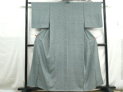 平和屋着物■上質な小紋　小花間道　正絹　逸品　DABH1152qa