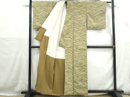 平和屋着物■上質な小紋　渡橋文　暈し染め　正絹　逸品　DABH1153qa