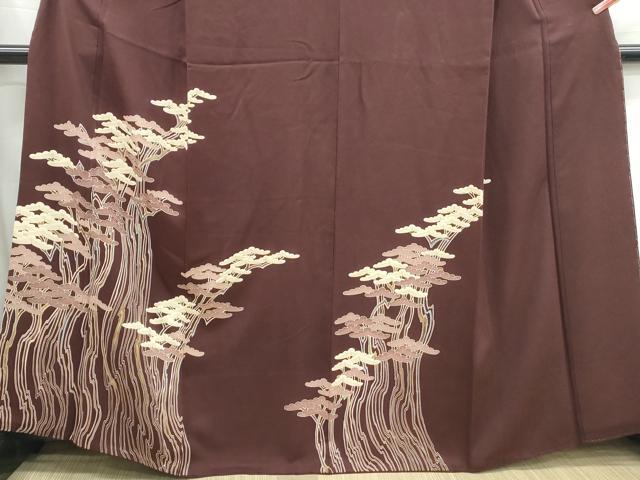 平和屋着物■訪問着　枝松文　金彩　西武百貨店扱い　正絹　逸品　DABH1154qa
