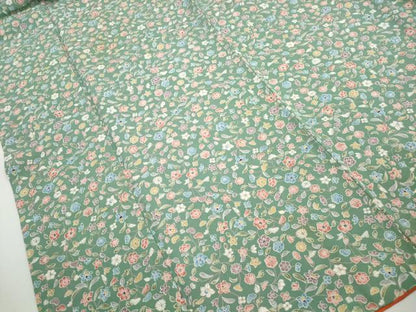 平和屋着物■上質な小紋　草花文　正絹　逸品　DABH1158qa