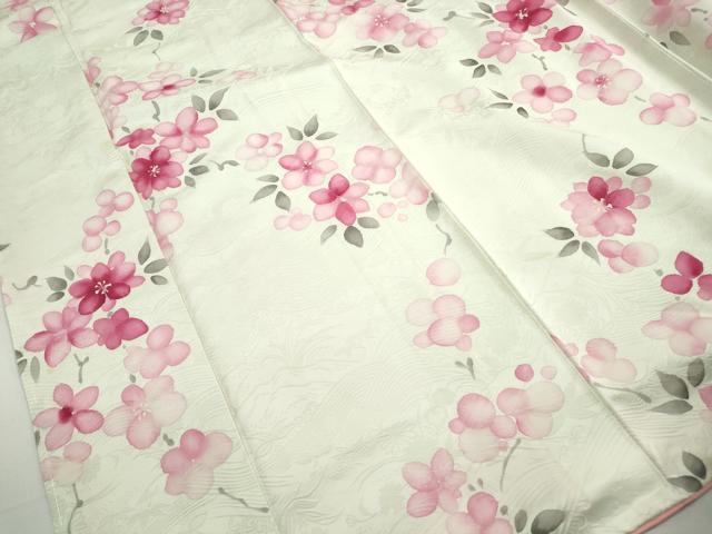 平和屋着物■上質な小紋　手描き　舞花文　正絹　逸品　DABH1173qa