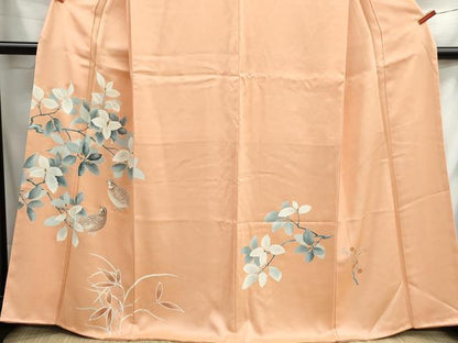平和屋着物■訪問着　刺繍　花鳥文　正絹　逸品　DABH1175qa