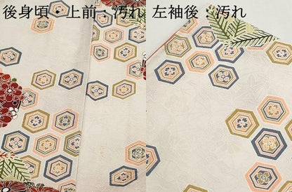 平和屋着物■上質な小紋　亀甲花文　正絹　逸品　DABH1177qa