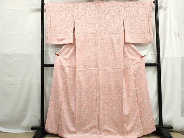 平和屋着物■上質な小紋　更紗花文　大丸扱い　正絹　逸品　DABH1178qa