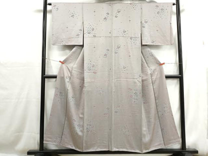 平和屋着物■上質な小紋　草花文　正絹　逸品　DABH1179qa