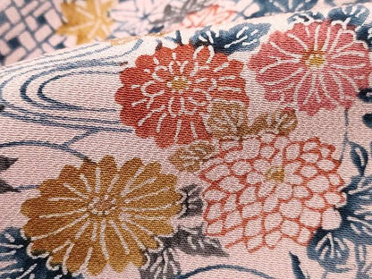 平和屋着物■上質な小紋　型染め　風景花文　大丸扱い　正絹　逸品　DABH1189qa