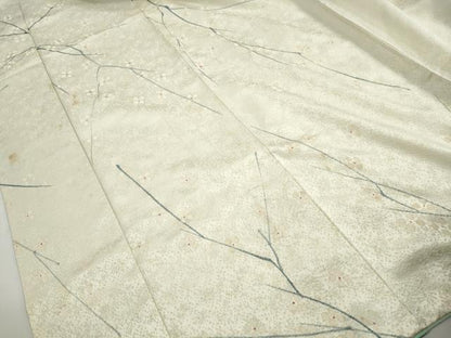 平和屋着物■上質な小紋　手描き　枝梅文　正絹　逸品　DABH1190qa