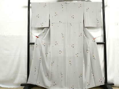 平和屋着物■上質な小紋　舞花文　金彩　正絹　逸品　DABH1191qa