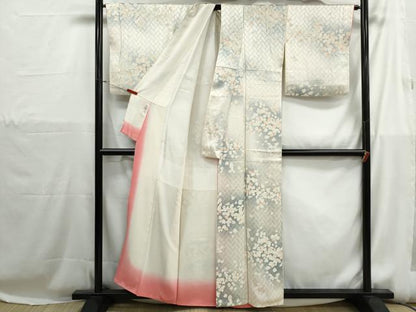 平和屋着物■上質な小紋　枝花文　暈し染め　やまと誂製　正絹　逸品　DABH1193qa