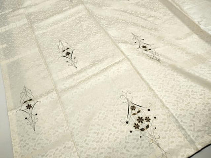 平和屋着物■上質な小紋　抽象花文　金彩　正絹　逸品　DABH1195qa