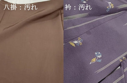 平和屋着物■上質な小紋　草花間道　正絹　逸品　DABH1196qa