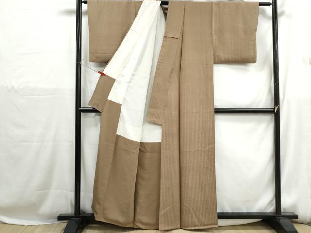 平和屋着物■上質な小紋　間道　正絹　逸品　DABH1200qa