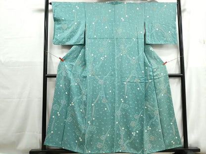 平和屋着物■上質な小紋　絞り　舞梅文　正絹　逸品　DABH1203qa
