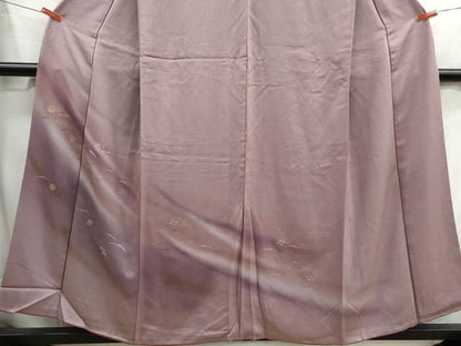 平和屋着物■訪問着　霞松葉文　暈し染め　金彩　正絹　逸品　DABH1204qa