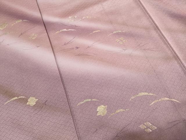平和屋着物■訪問着　霞松葉文　暈し染め　金彩　正絹　逸品　DABH1204qa