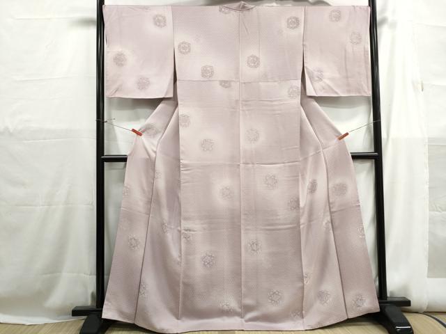 平和屋着物■上質な小紋　亀甲抽象花文　暈し染め　ますいわ屋扱い　正絹　逸品　DABH1207qa