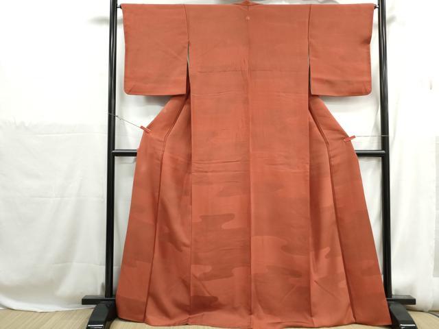 平和屋着物■上質な小紋　霞文　雀茶色　正絹　逸品　DABH1210qa