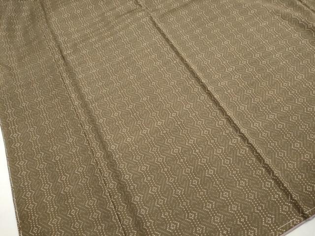 平和屋着物■本場大島紬　7マルキ　幾何学文　正絹　逸品　DABH1216qa