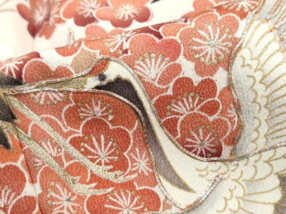 平和屋着物■豪華黒留袖　駒刺繍　飛鶴枝梅文　金彩　正絹　逸品　DABH1219qa