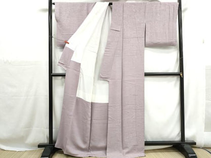 平和屋着物■上質な色無地　安藤広重　東海道五拾五撰　薄葡萄色　さが美扱い　正絹　逸品　DABH1227qa
