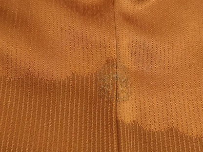 平和屋着物■上質な色無地　雲地紋　赤朽葉色　正絹　逸品　DABH1232qa