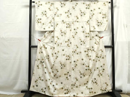 平和屋着物■上質な小紋　亀甲文　金彩　正絹　逸品　DABH1233qa