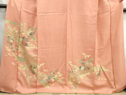 平和屋着物■訪問着　草花文　松竹梅　正絹　逸品　DABH1234qa