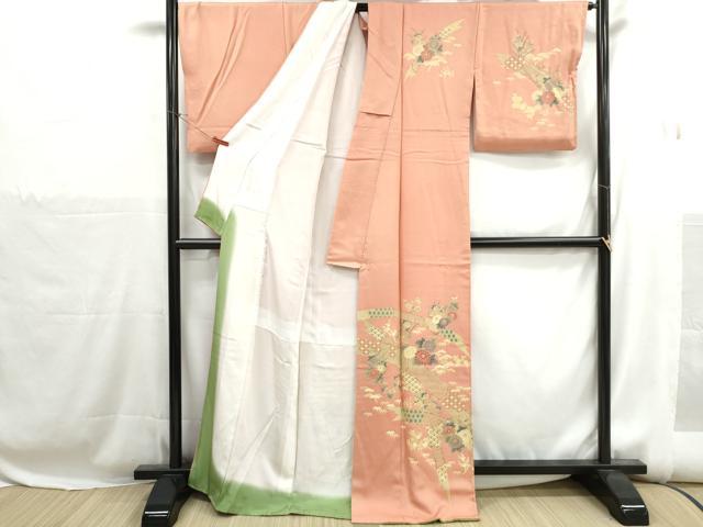平和屋着物■訪問着　草花文　松竹梅　正絹　逸品　DABH1234qa
