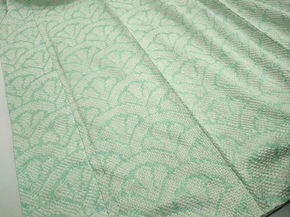 平和屋着物■上質な小紋　総絞り　花青海波文　正絹　逸品　DABH1235qa