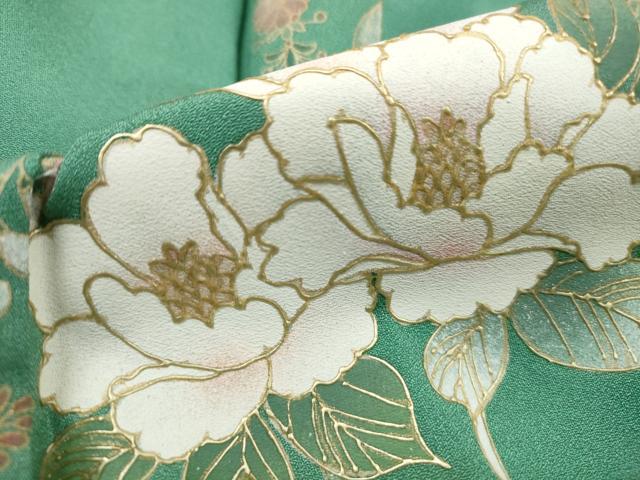 平和屋着物■訪問着　更紗花文　暈し染め　金彩　正絹　逸品　DABH1239qa