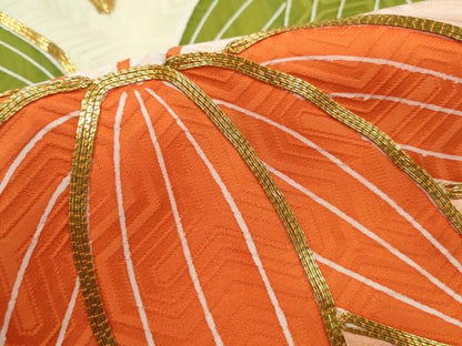 平和屋着物■豪華振袖　駒刺繍　笹の葉文　暈し染め　正絹　逸品　DABH1241qa