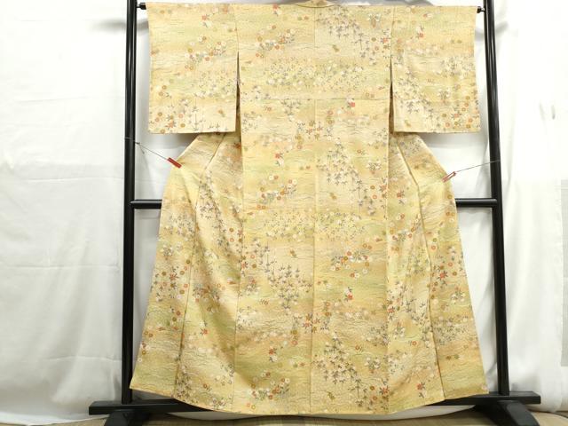 平和屋着物■上質な小紋　花籠文　暈し染め　金彩　やまと誂製　正絹　逸品　DABH1244qa