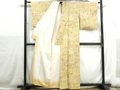 平和屋着物■上質な小紋　花籠文　暈し染め　金彩　やまと誂製　正絹　逸品　DABH1244qa