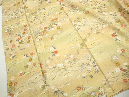 平和屋着物■上質な小紋　花籠文　暈し染め　金彩　やまと誂製　正絹　逸品　DABH1244qa