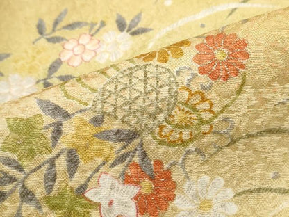 平和屋着物■上質な小紋　花籠文　暈し染め　金彩　やまと誂製　正絹　逸品　DABH1244qa