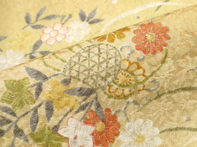 平和屋着物■上質な小紋　花籠文　暈し染め　金彩　やまと誂製　正絹　逸品　DABH1244qa