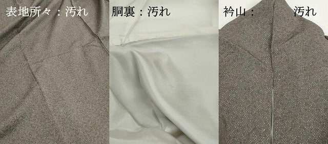 平和屋着物■上質な紬　十字絣文　正絹　逸品　DABH1255qa