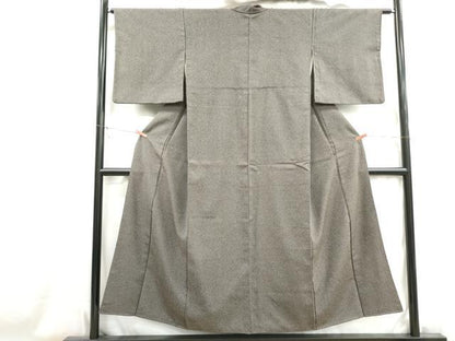 平和屋着物■上質な紬　十字絣文　正絹　逸品　DABH1255qa