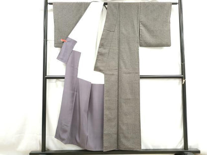 平和屋着物■上質な紬　十字絣文　正絹　逸品　DABH1255qa
