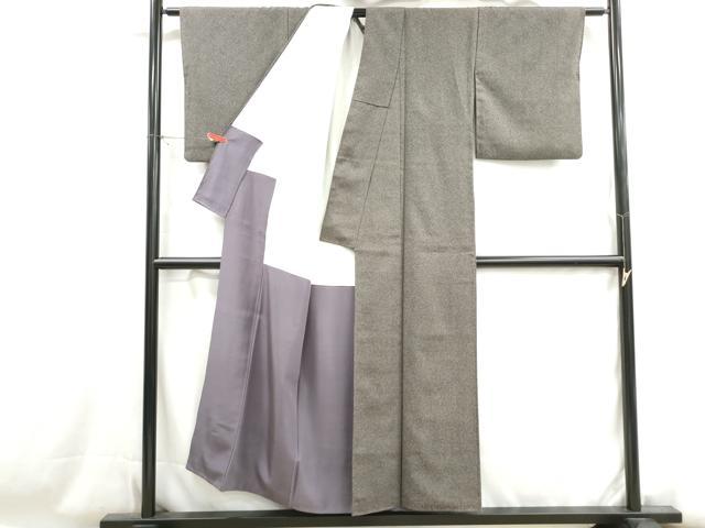 平和屋着物■上質な紬　十字絣文　正絹　逸品　DABH1255qa