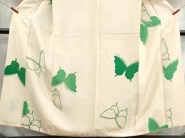 平和屋着物■上質な小紋　地紋起こし　舞蝶文　正絹　逸品　DABH1263qa