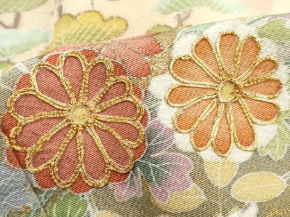 平和屋着物■豪華色留袖　作家物　駒刺繍　流水草花文　松竹梅　暈し染め　金彩　正絹　逸品　DABH1265qa