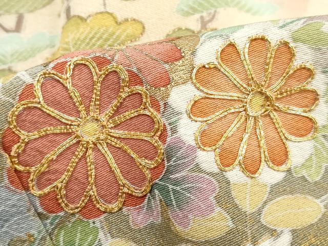 平和屋着物■豪華色留袖　作家物　駒刺繍　流水草花文　松竹梅　暈し染め　金彩　正絹　逸品　DABH1265qa